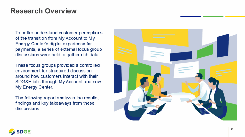 Focus group readout presentation slide